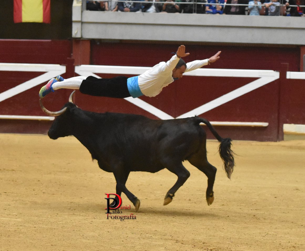 El logroñés Sergio Urruticoechea ejecutando un salto del ángel.