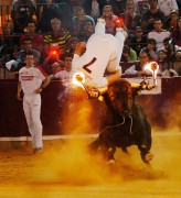 El espectáculo de moda de los recortadores con toros de fuego llega a Castellón
